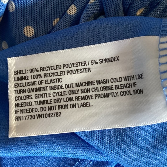 Ava & Viv Blue Blouse With White Polka Dots Size 1X NWT - Picture 9 of 9